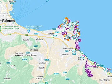 Holidays in Sicily - Overview map