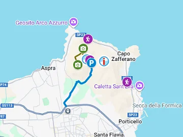 Sizilien konzentriert - Bagheria - Monte Catalfano - Karte