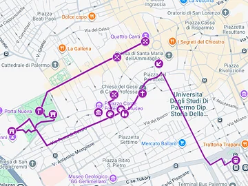 Karte auf Google Maps für das  Altstadt-Viertel 'Albergheria'