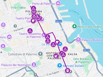 Karte auf Google Maps für das Mode-Paradies Palermo
