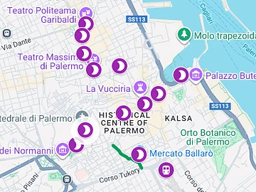 Palermo ◑ Winter-Lichter - Karte