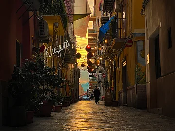 Palermo ◑ Winter-Lichter - Via delle Case Nuove