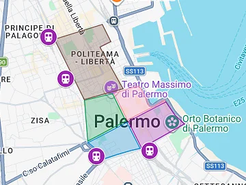 Bildschirmfoto von Palermo auf Google Maps