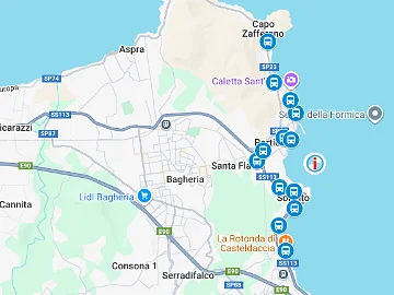 Sizilien konzentriert - Santa Flavia Shuttle - Karte