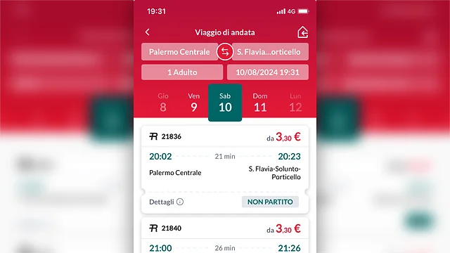 La Sicilia in treno - Trenitalia App